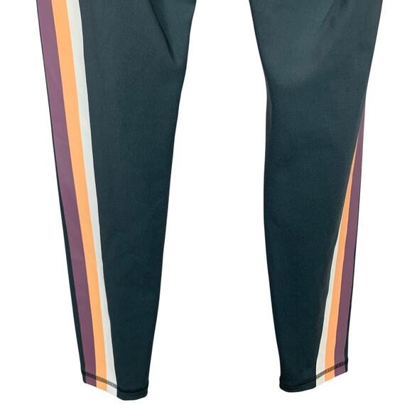 Wildfox Leggings High Rise Grey Stripes 7/8 Length Women's S - Picture 10 of 12